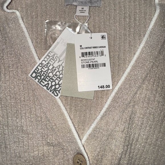 Barefoot Dreams - CozyChic Ultra Lite® Contrast Ribbed cardigan - Picture 4 of 5